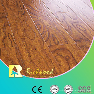 Household 12.3mm HDF AC3 Embossed Elm Waxed Edge Laminate Flooring